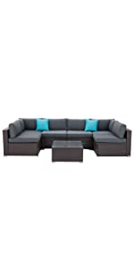 large patio sectional sofa