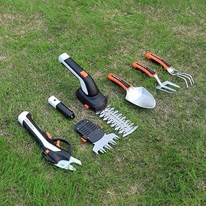 Yard Force VITA mit 4V / 4Ah Akku, Akku-Baumschere, Gras- und Strauchschere, Handschaufel