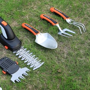 Yard Force VITA mit 4V / 4Ah Akku, Akku-Baumschere, Gras- und Strauchschere, Handschaufel