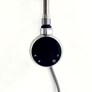 Greened House 600w Wifi Electric Smart Heating Element for Towel Rails and Radiators with LED touchscreen Thermostat/Timer Energy Efficient (Chrome) 13 Chrome Wifi element