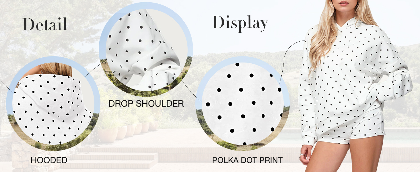 cute polka dots sweatshirt