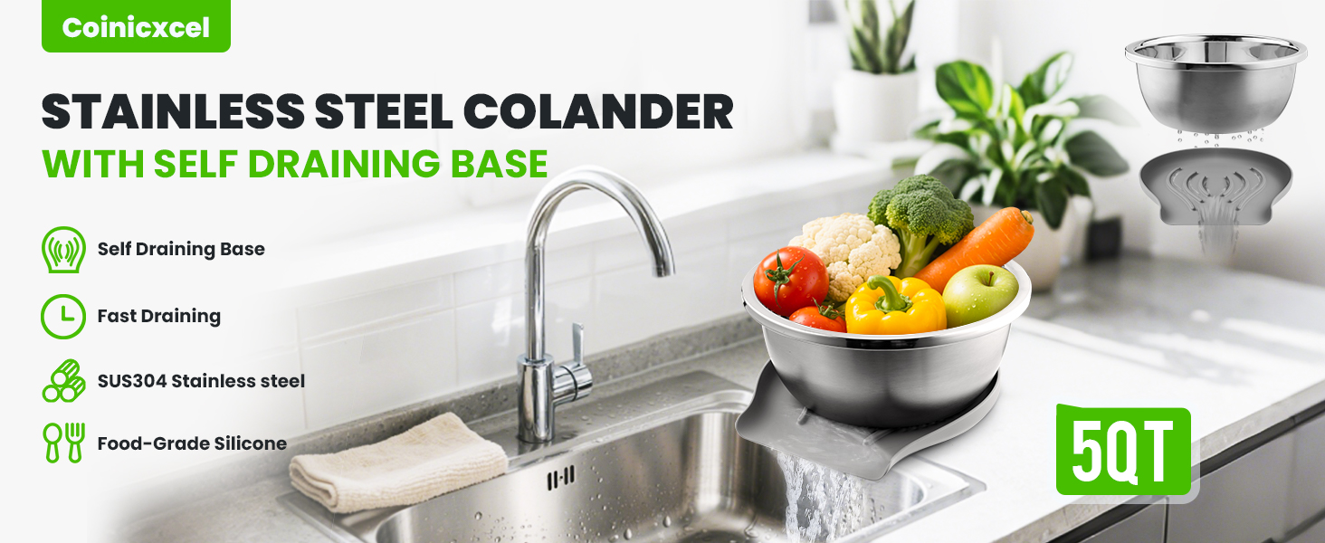 stainless steel colander