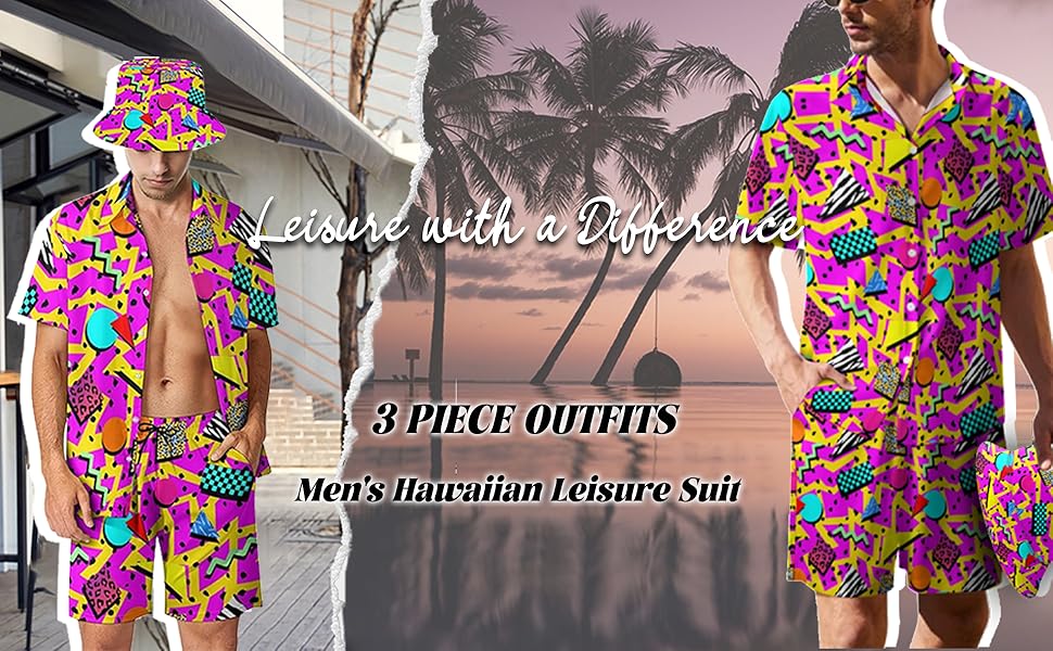 Ldvjkx 80s Outfit for Men
