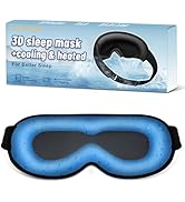 3D Cooling Sleep Mask Blackout-Gel Eye Mask for Cold Compress, Cooling Weighted Eye Mask for Slee...