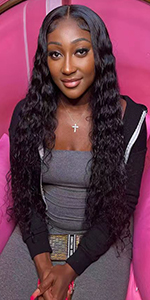 Deep Wave Lace Front Wigs Human Hair for Black Women 13x4 Curly Lace Frontal wigs Wet and Wavy