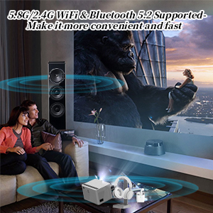 5.8G/2.4G WiFi & Bluetooth 5.2 Supported