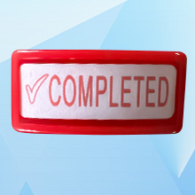 Self Inking Office Stamp Set for Approved Paid Completed Copy Faxed Scanned