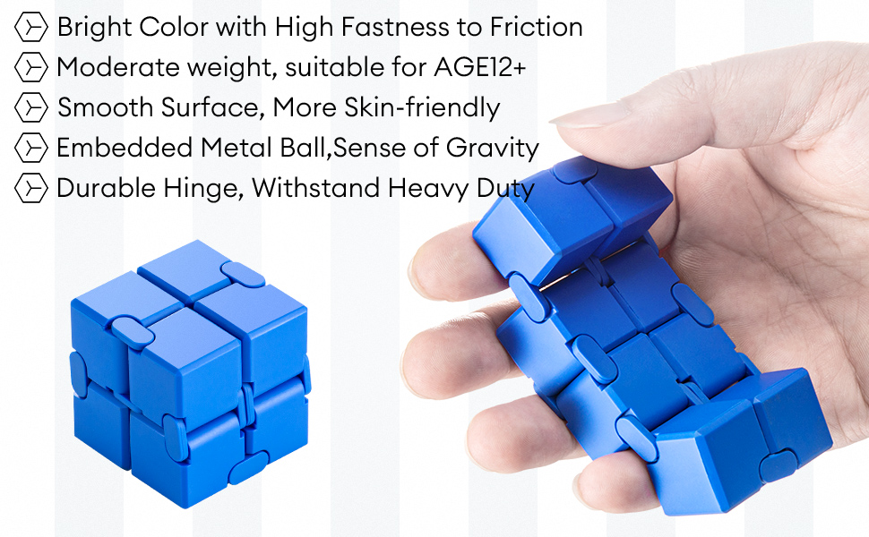 ARTISHION Fidget Cube, Durable Nylon Infinity Desk Toy