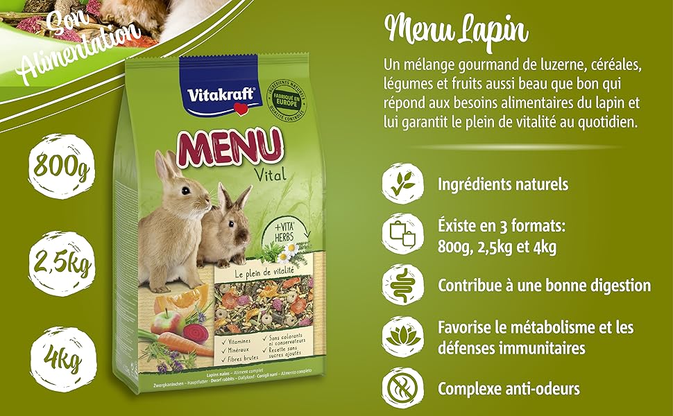 Premium Menu Vital au Thym lapin - Vitakraft