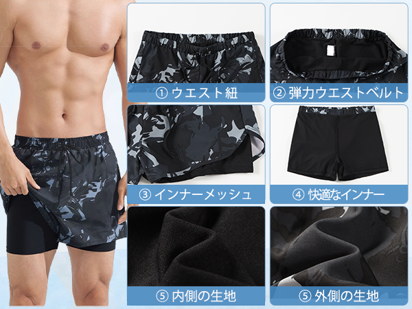 海外限定 新品未使用品   海パン ホワイト 楽天市場】メンズ 水着 サーフ サーフパンツ 海パン 無地 水陸