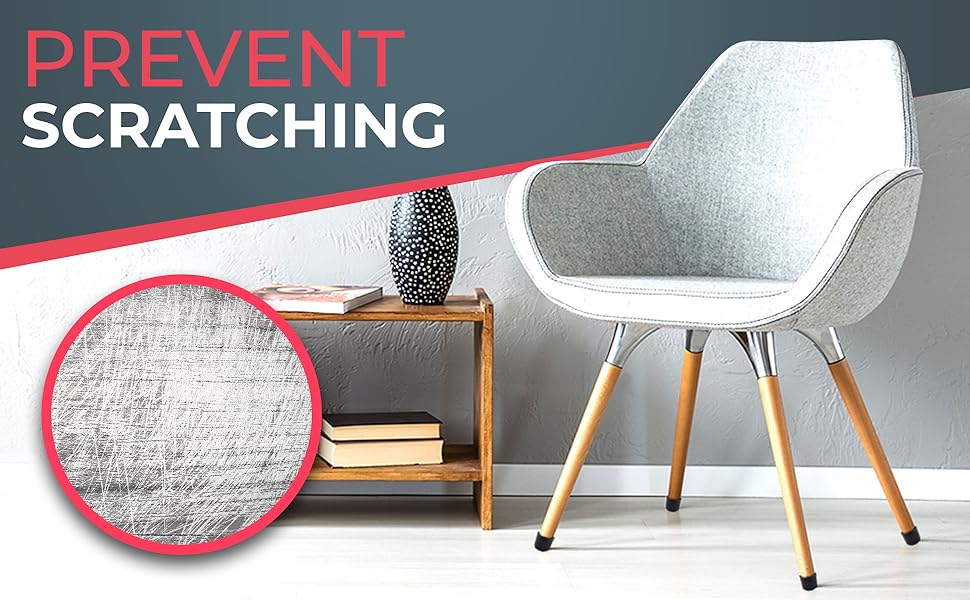 24pk Silicone Chair Leg Floor Protectors, Prevent Scratching and