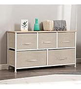 SogesGame Fabric 5-Dresser Storage Organizer Unit,Tall Storage Dresser Tower for Bedroom Closet N...