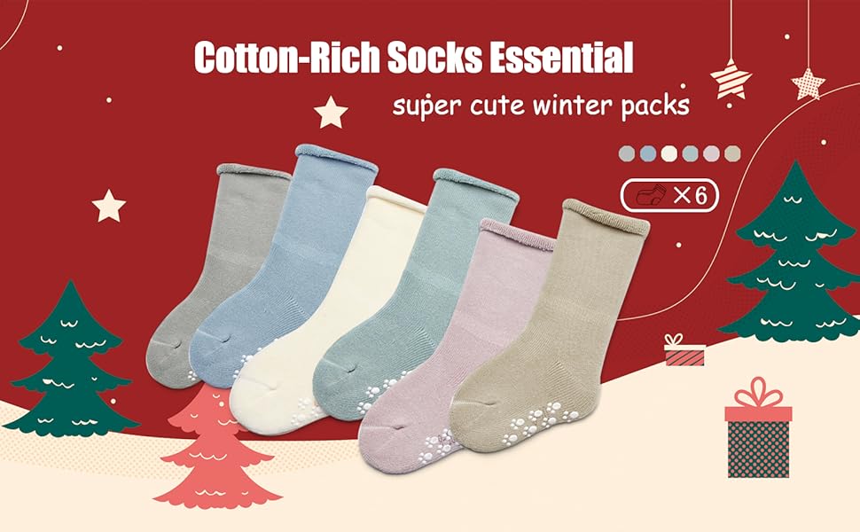 Boys Cotton Crew Socks Kids Seamless Dress Socks
