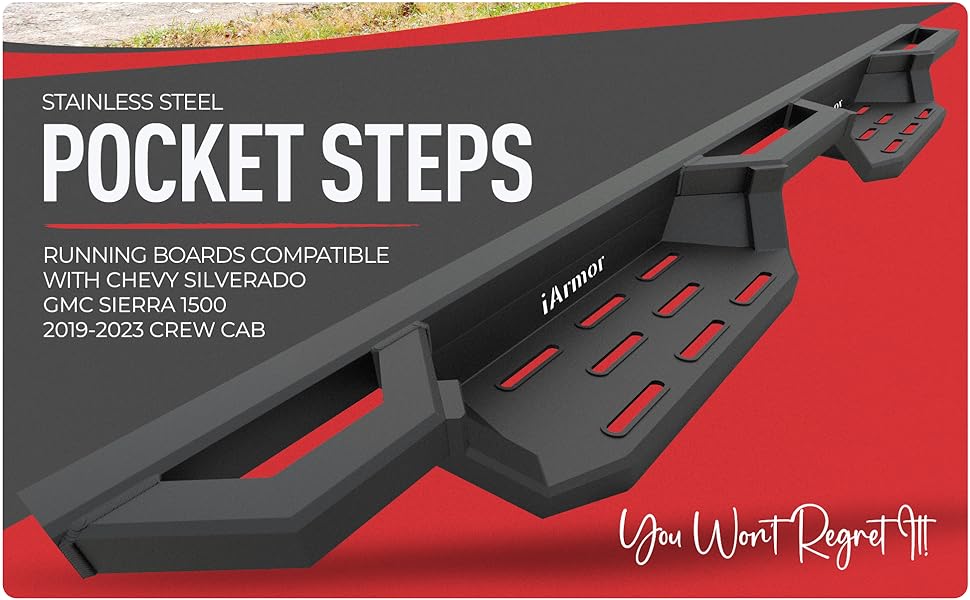 APS Drop Steps Running Boards Side Steps Compatible with Dodge Ram 1500