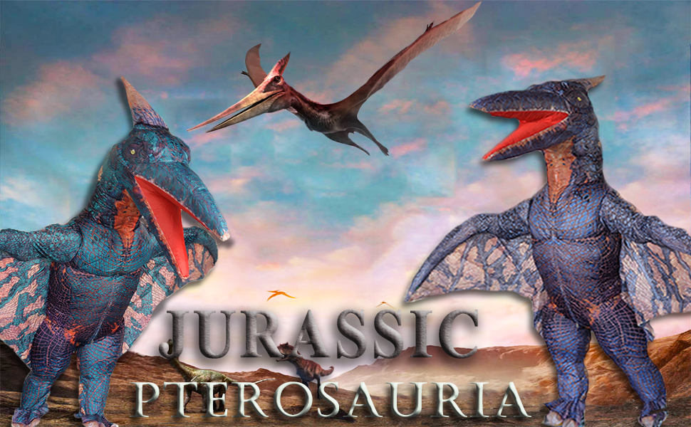 Inflatable Pterodactyl Costume for Adult Dinosaur Blow up Costume Party