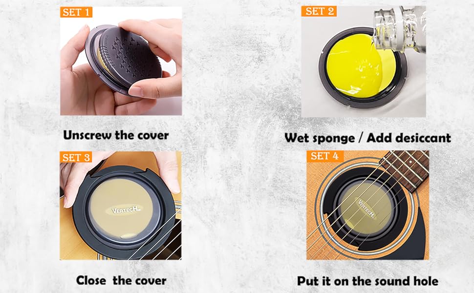 Tentogala 3in1 Guitar Humidifiers Acoustic, 10 Pcs Guitar