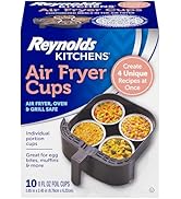 Reynolds Kitchens Air Fryer Cups, Easily Cook Individual Air Fryer Food and Non-Traditional Foods...