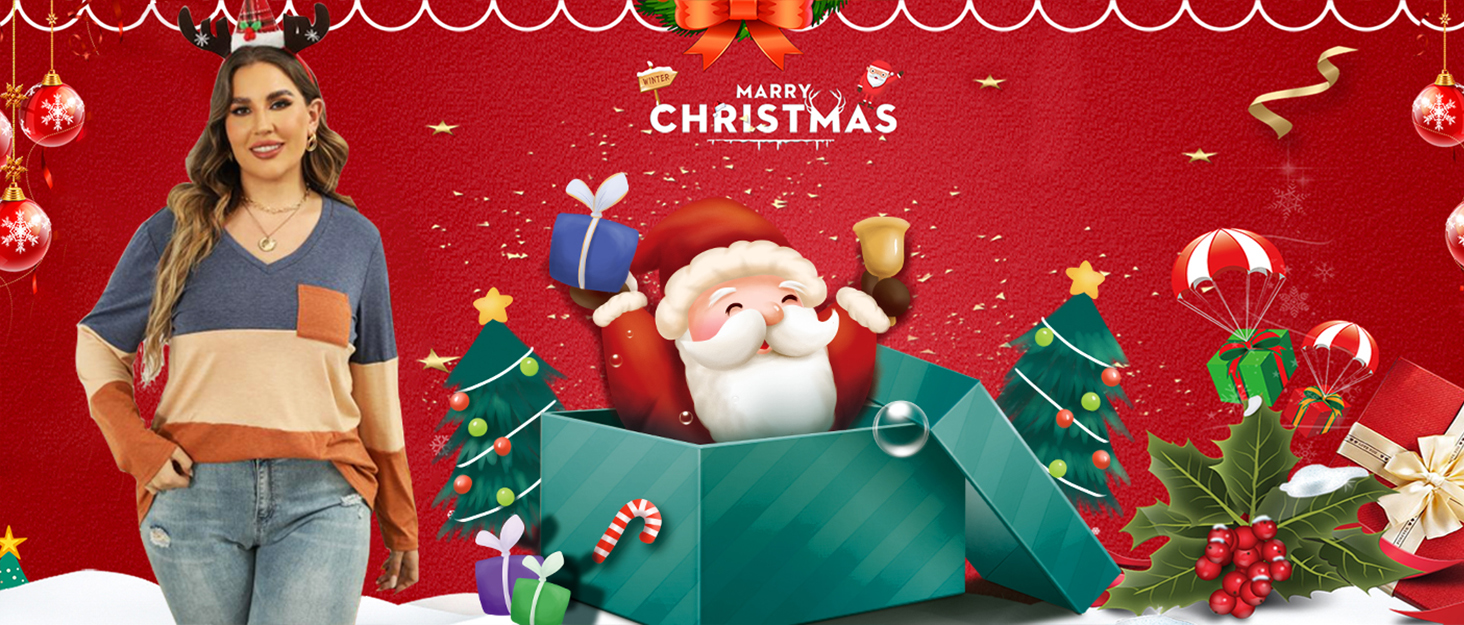 christmas top women plus size