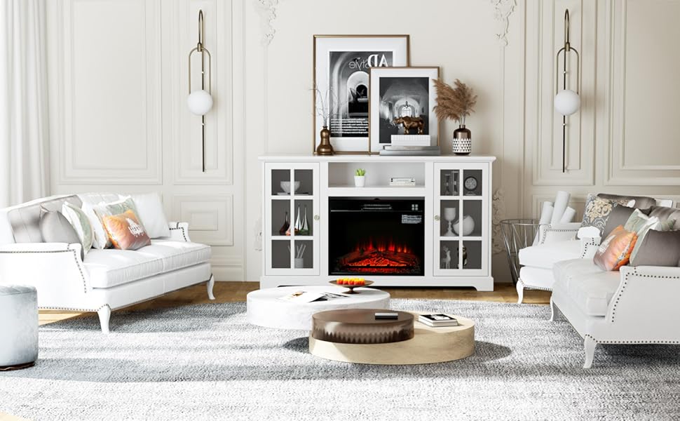 white tv stand