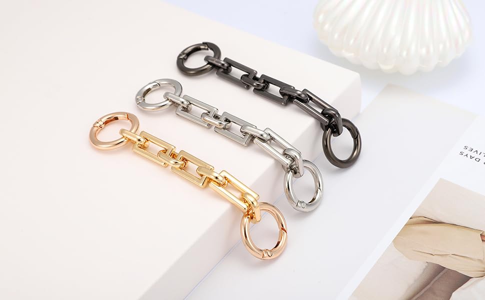 Anbys 2pcs Purse Strap Extender Bag Extender Chain Oblong