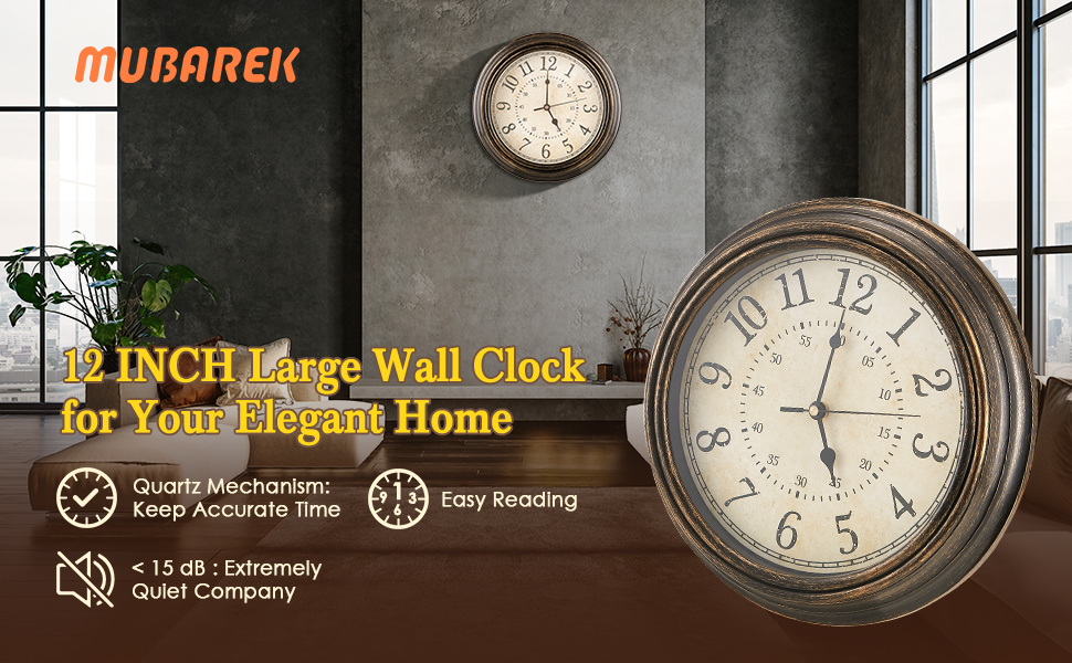 Mua Wall Clocks for Living Room Decor & 12 Inch Large Wall Clock,Keep