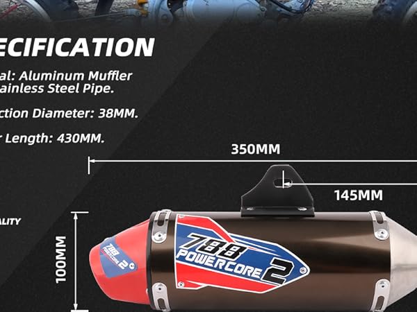 neerg　7インチ　2点 Amazon.com: JFG RACING Dirt Bike Slip On Exhaust,Motorcycle