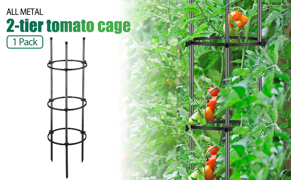 tomato cage garden trellis cages plant support ring round pots tomatoes indoor outdoor metal 