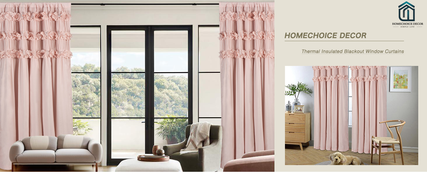 Thermal Insulated Blackout Window Curtains