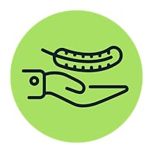 SAFE 'N CLEAN Pet Hair Brush, Vacuum Cleaner Accessory, Dog Brush, Cat Brush, 3 in 1 Set, Compatible with Dyson Miele, Siemens, Rowenta, AEG Karcher, Incl 11 y el icono de una línea de gusanos