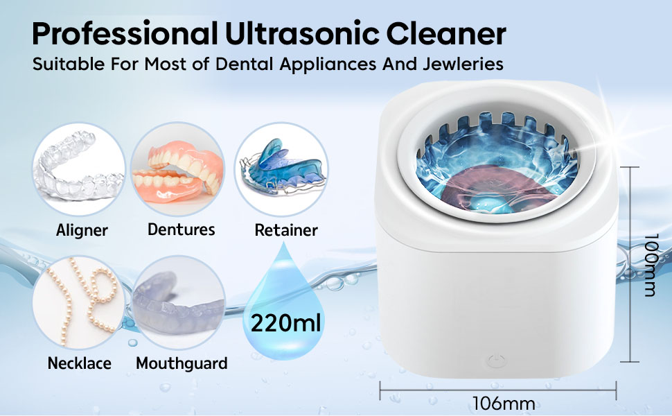 Kaitse Ultrasonic Cleaner Retainer Denture 25W Portable Ultra Sonic