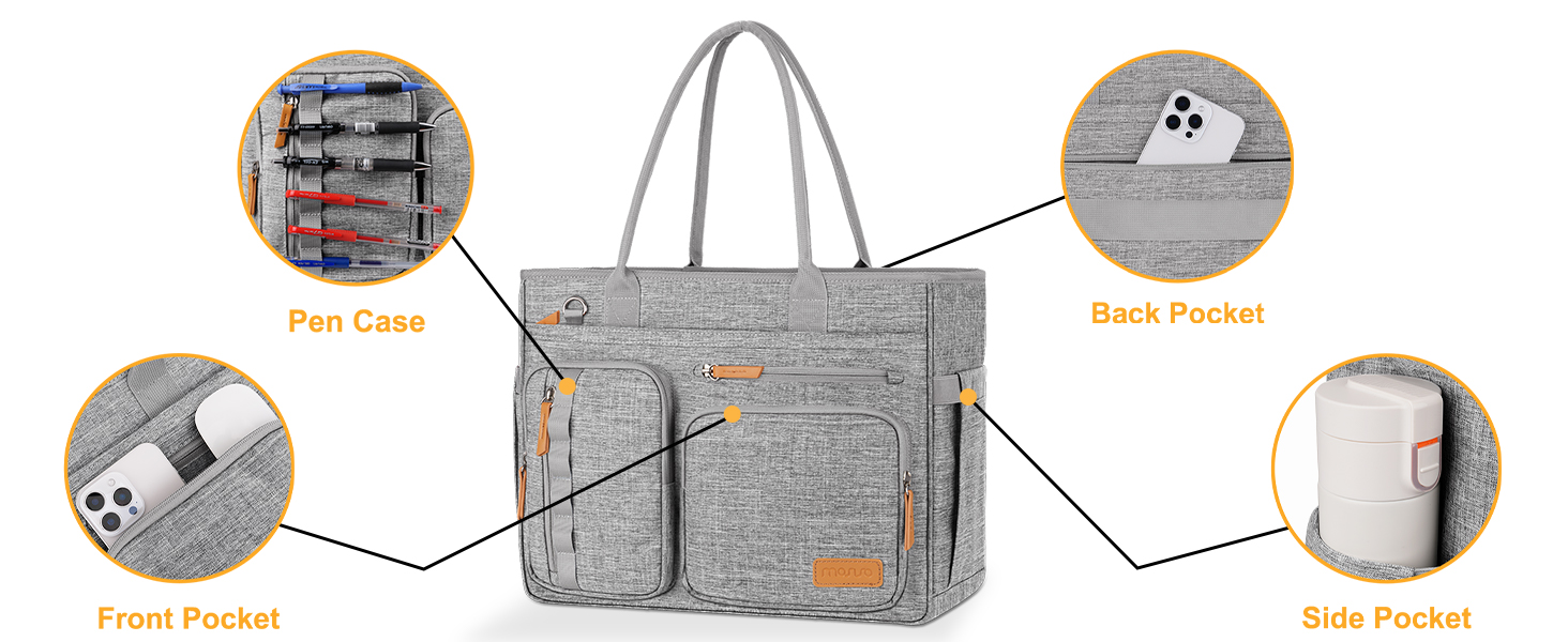 Laptop Tote Nurse Bag Professional Computer Messenger with Insulated Pocket