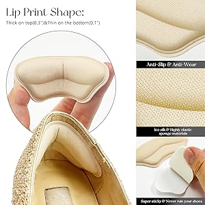  Improved Shoe Fit Comfort, Anti Slip Rub Blister