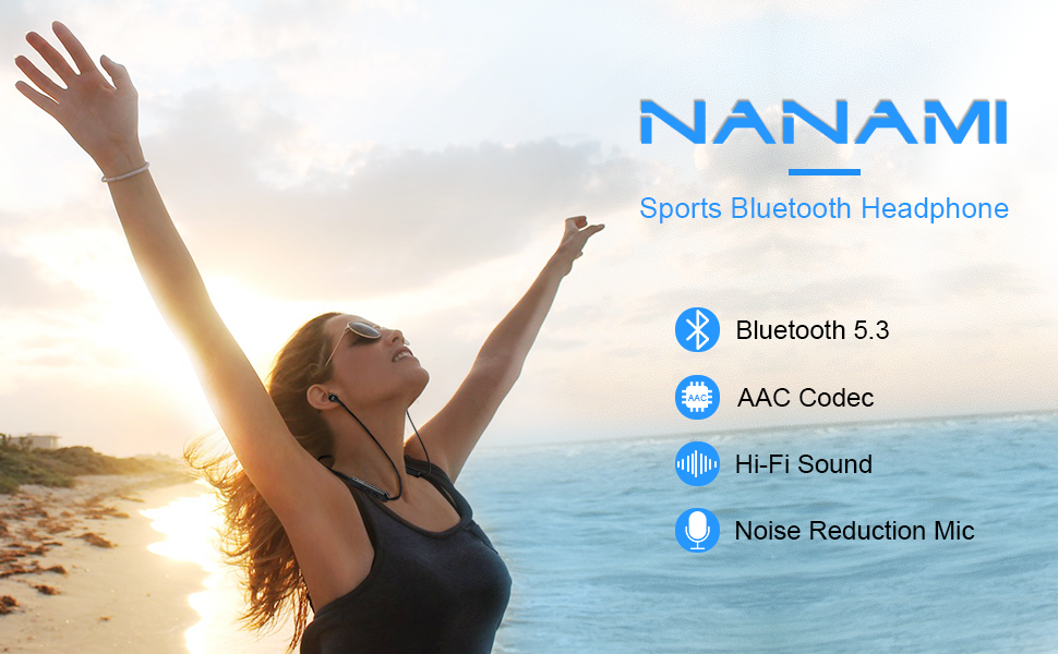 NANAMI Earbuds, Update Bluetooth Wireless Headphones, IPX7