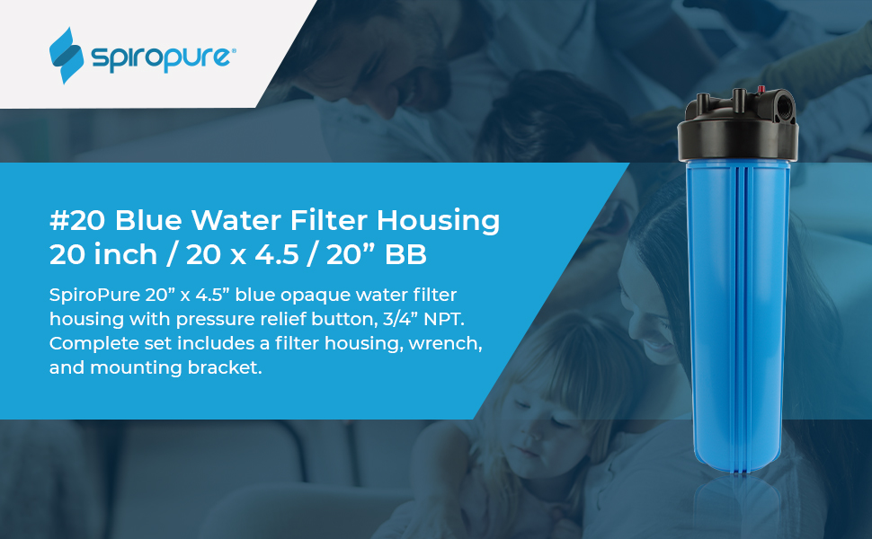 SpiroPure Water Filter Housing 20 inch / 20 x 4.5/20" BB