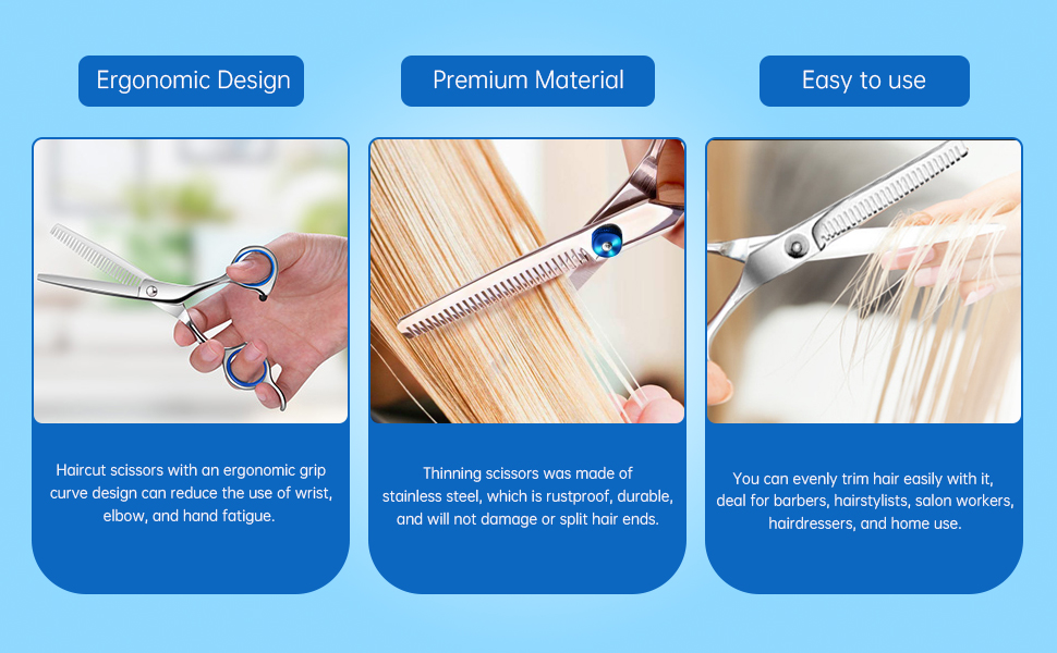 Thinning Shears Thin Scissors 6.7 Inch Stainless Steel Hair