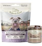 BADLANDS RANCH Superfood Complete, Air-Dried Adult Dog Food, 24 Ounce Lamb & Venison and Super Mo...