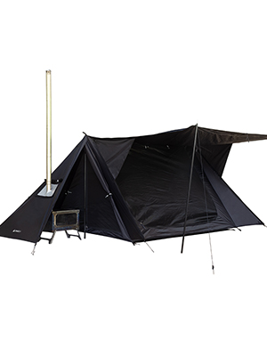 STOVEHUT Black Lightweight Shelter with Two Tarp Poles and Two Tent Poles