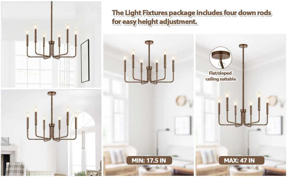 rustic chandeliers for dining room