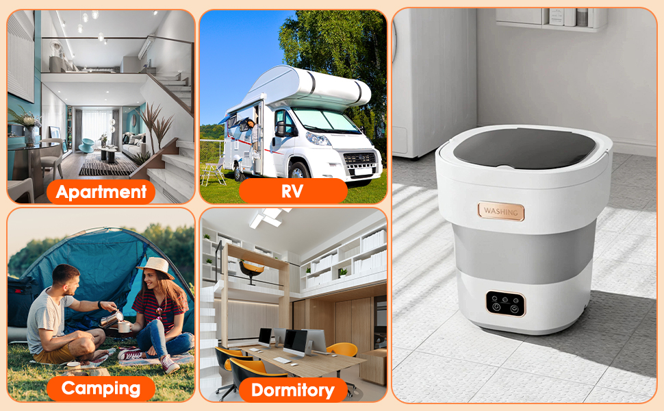 Portable Washing Machine,Mini Washer 16L Upgraded With Spin Basket 3 Modes Deep Cleaning for Underwear,Baby Clothes,Shirt,Small Delicates 2 Portable Washing Machine