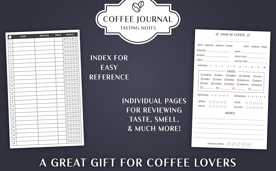 Coffee Tasting Journal Log and Review Over 100 Coffees Contributors