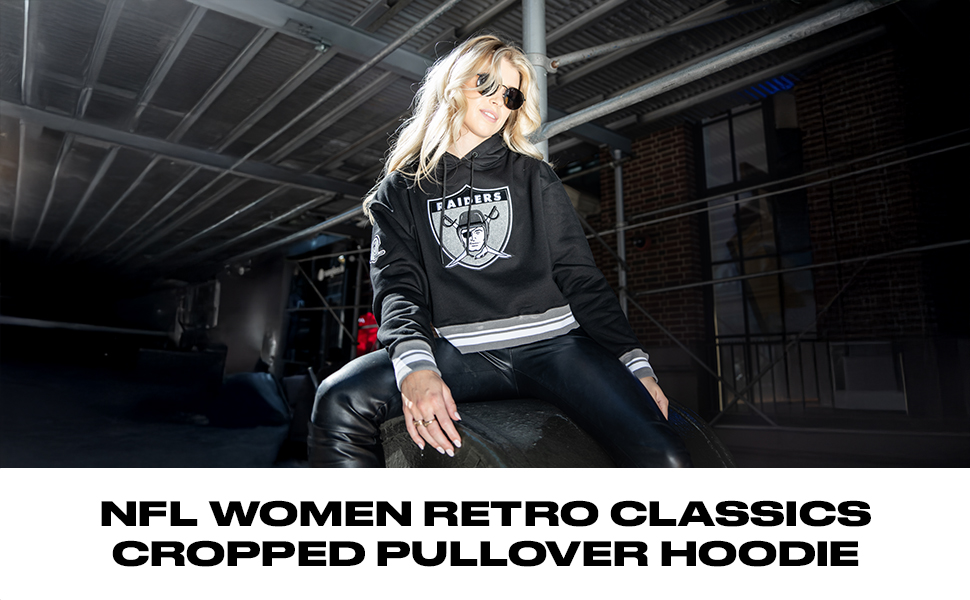 NFL Women Retro Classics Cropped Pullover Hoodie