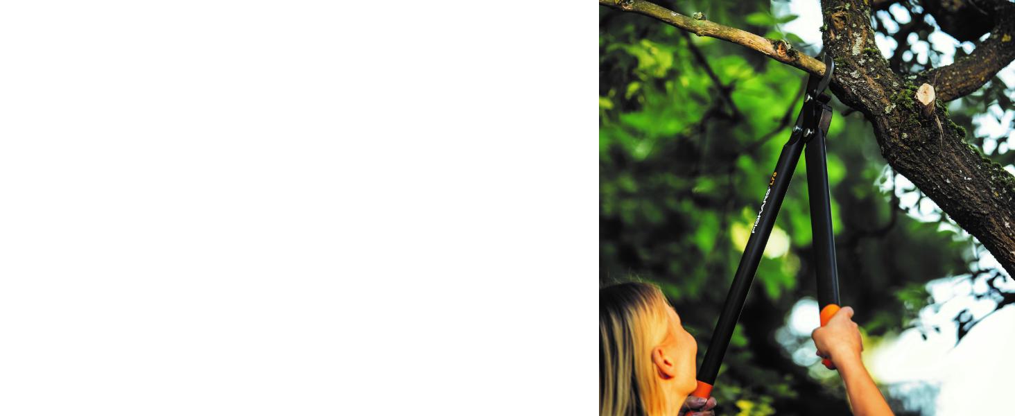 Fiskars PowerGear Loppers Bypass, Hook Head (M) L74, Hook Head, Non