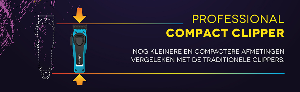 Shorty Professionele Tondeuse voor Mannen met Compacte Afmetingen gammapiù