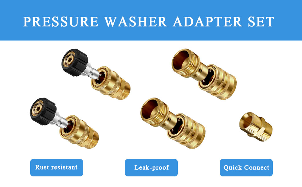 Tulevai Pressure Washer Adapter Set, Quick Disconnect Kit