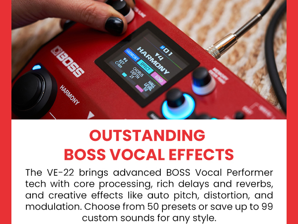 Amazon.com: Boss VE-22 Vocal Performer Bundle with Gearlux