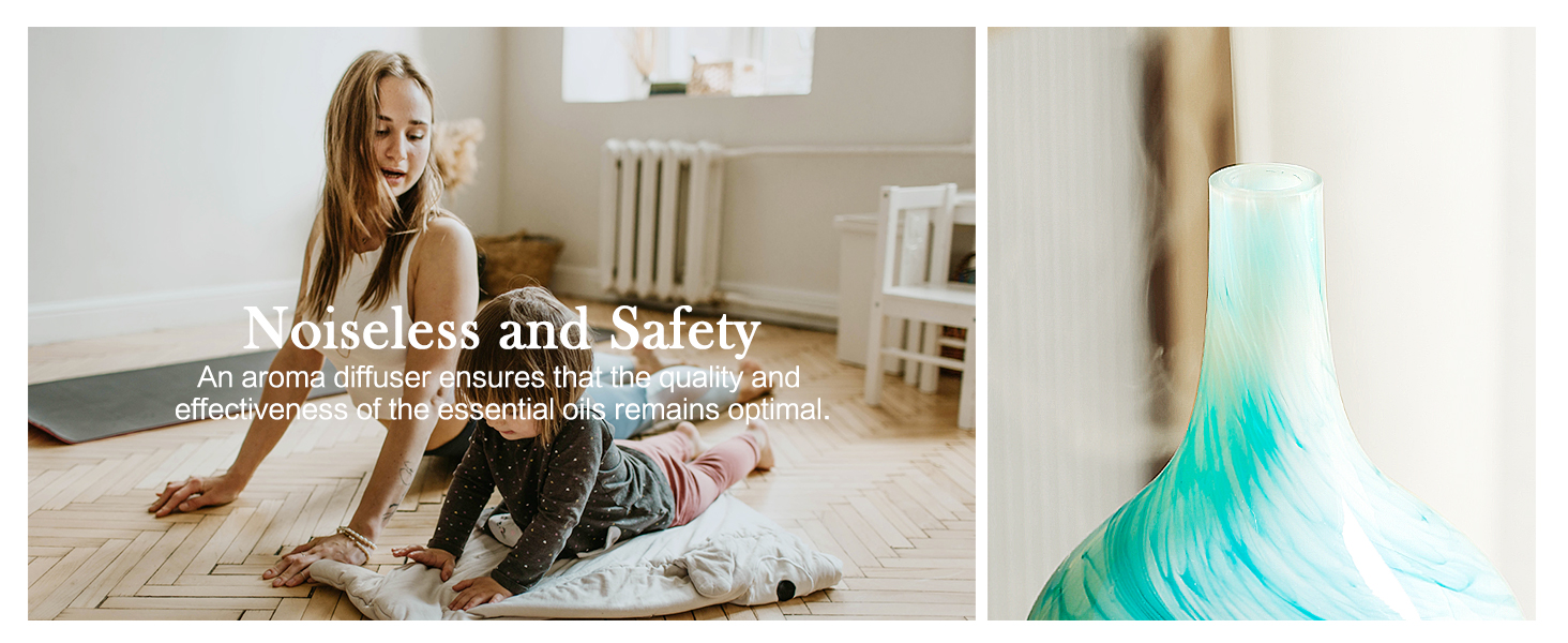 Essential Oil Diffuser Glass Color Changing Aroma Air Diffusers