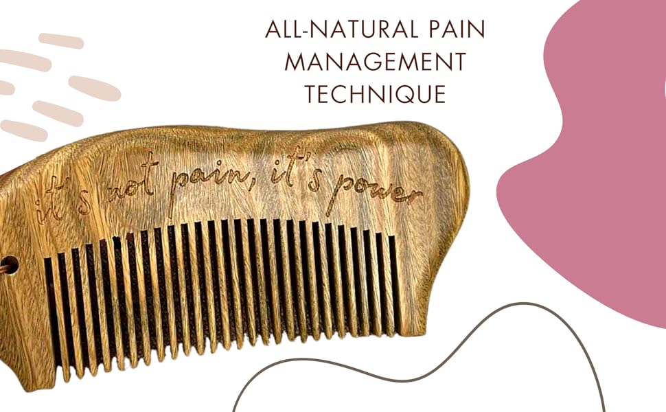 Wooden labor birth comb