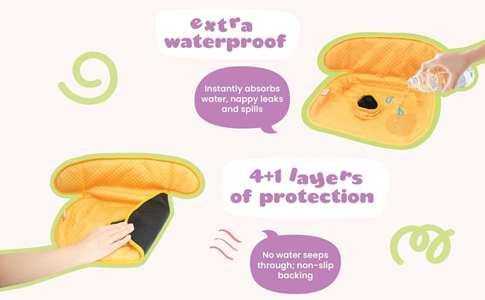 THINK GOOD TOTS Pink Piddle Pad Waterproof Car Seat