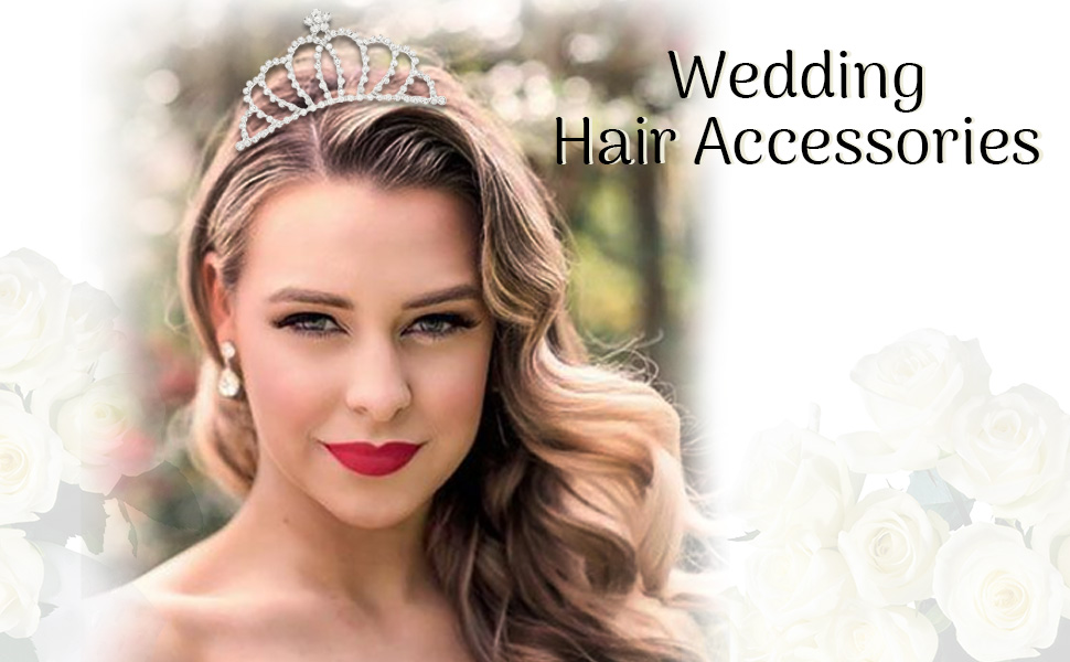 Kilshye Silver Rhinestone Crown Comb Princess Birthday