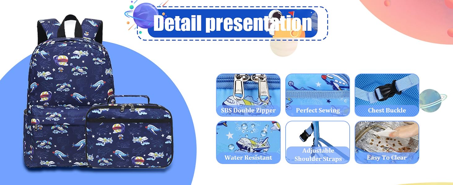 Perfect kids backpack for boys from preschool to kindergarten